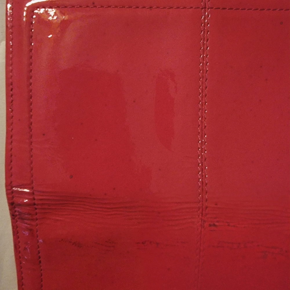 Brighton Bright Pink Leather Clutch with Silver Button - Picture 5 of 11